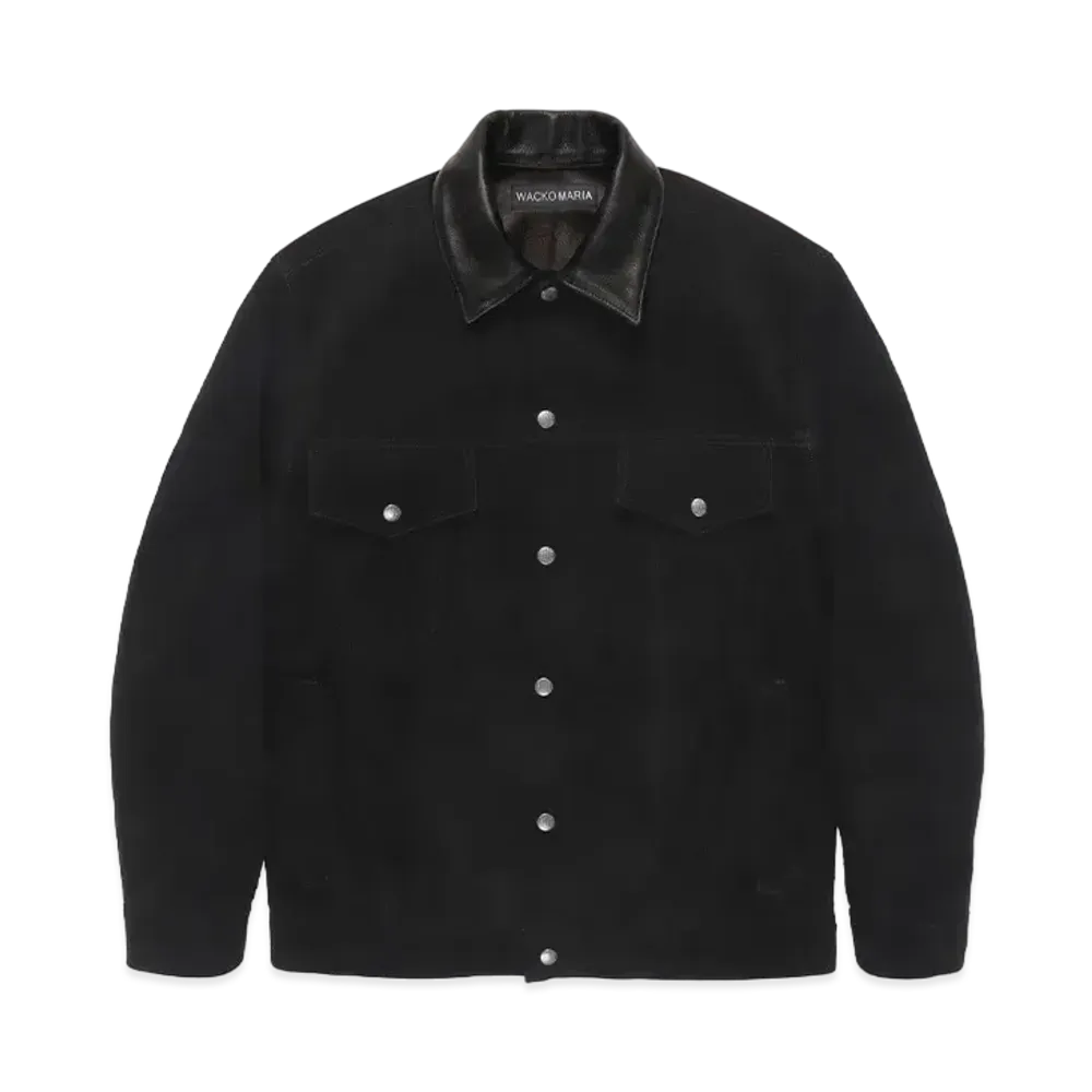 WACKO MARIA Suede Trucker Jacket "Black"