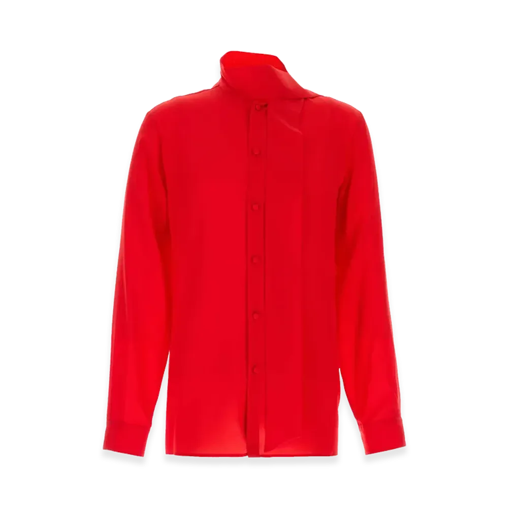 Valentino Crepe Shirt "Red"
