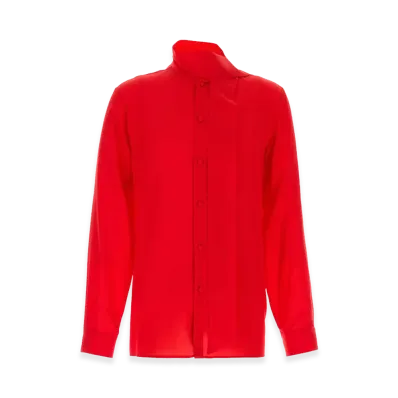 Valentino Crepe Shirt "Red"