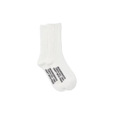 NEIGHBORHOOD Rib Socks . CA "Off White"