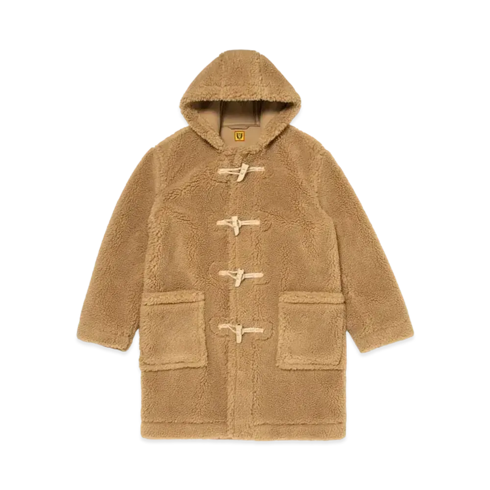 HUMAN MADE Wool Blended Boa Fleece Duffle Coat "Beige"