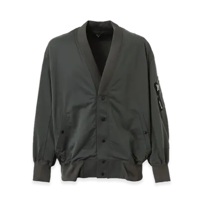 COMME des GARCONS HOMME MA-1 Style Knit Cardigan "Charcoal Gray"