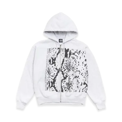Stussy Snakeskin Zip Hoodie "Ash Heather"