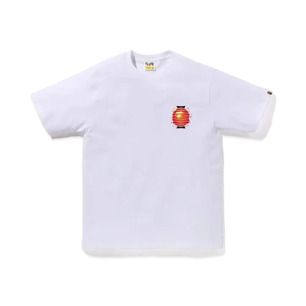 A BATHING APE Japanese Lantern Tee "White"
