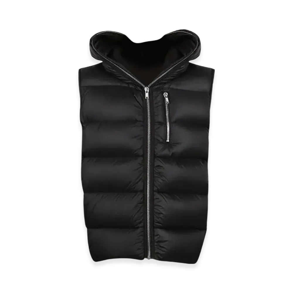 Rick Owens Hooded Down Vest "Black"