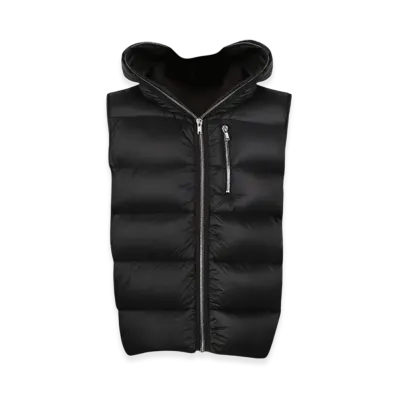Rick Owens Hooded Down Vest "Black"