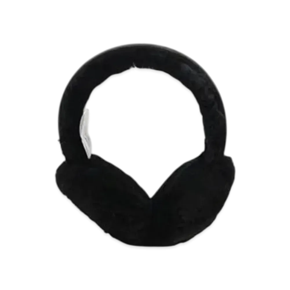 UGG Sheepskin Embroidery Earmuff "Balck"
