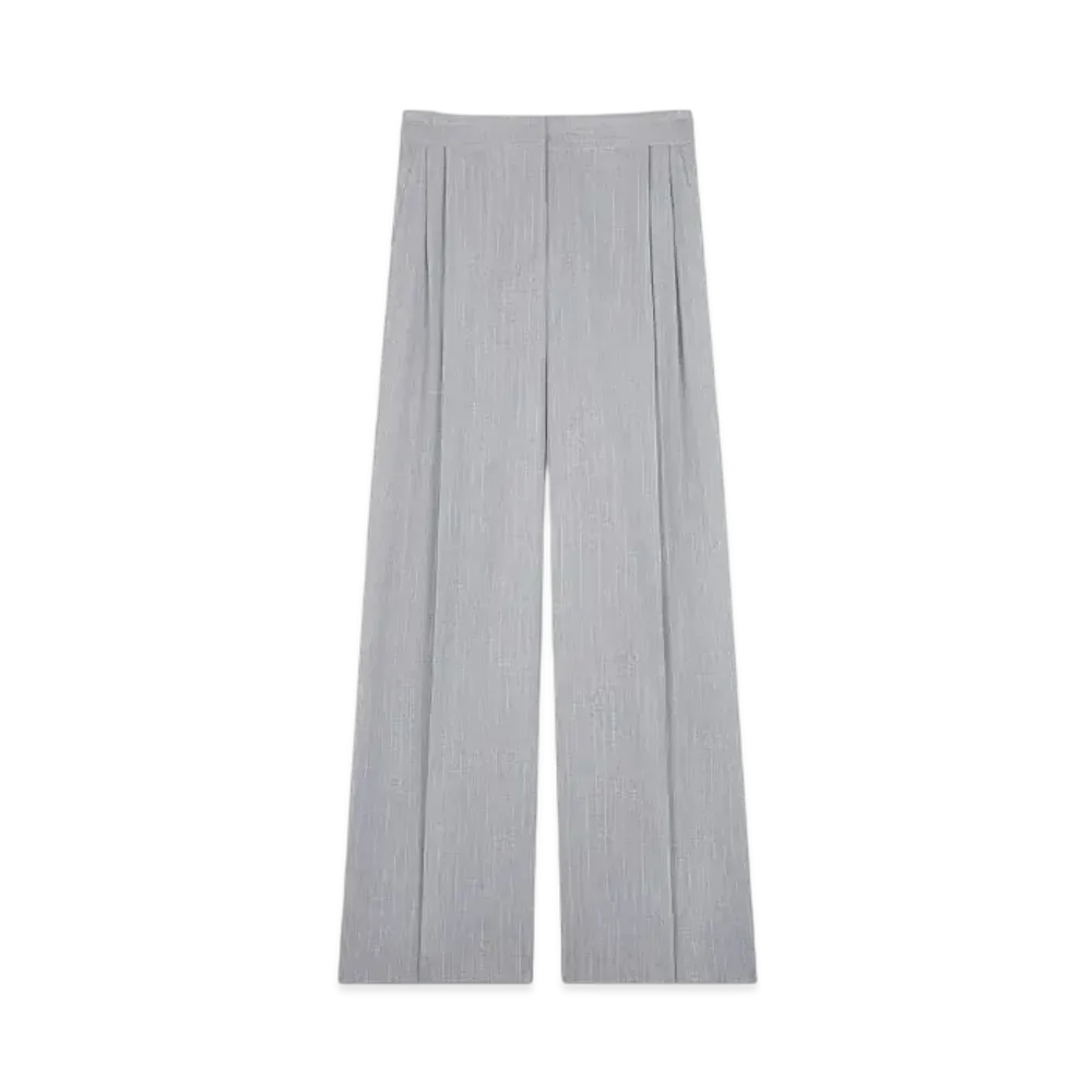 Maison Kitsune Pleated Pants "Light Grey Melange"