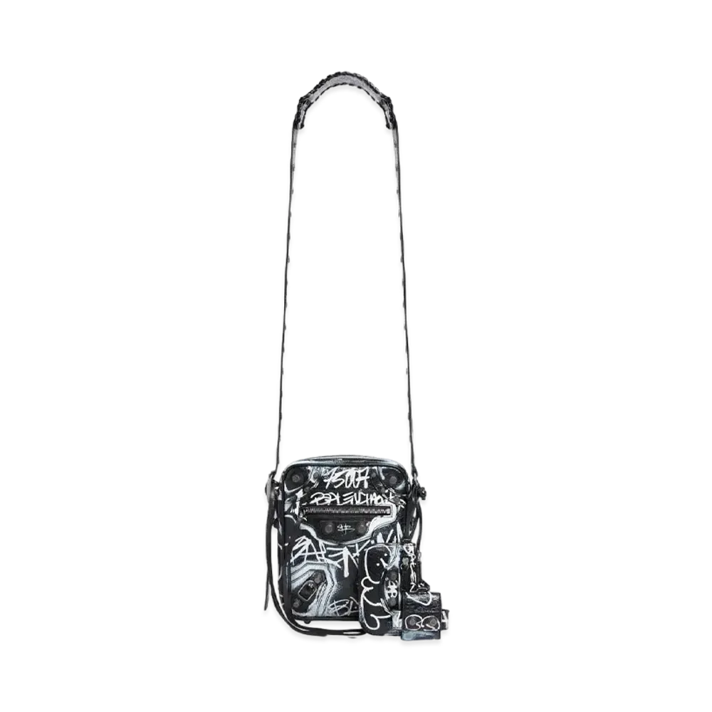 BALENCIAGA Le Cagole Graffiti Crossbody Bag "Black"