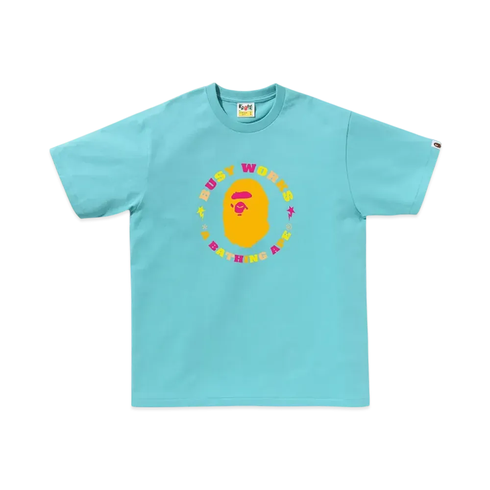A BATHING APE Colors Busy Works Sta Tee "Blue"
