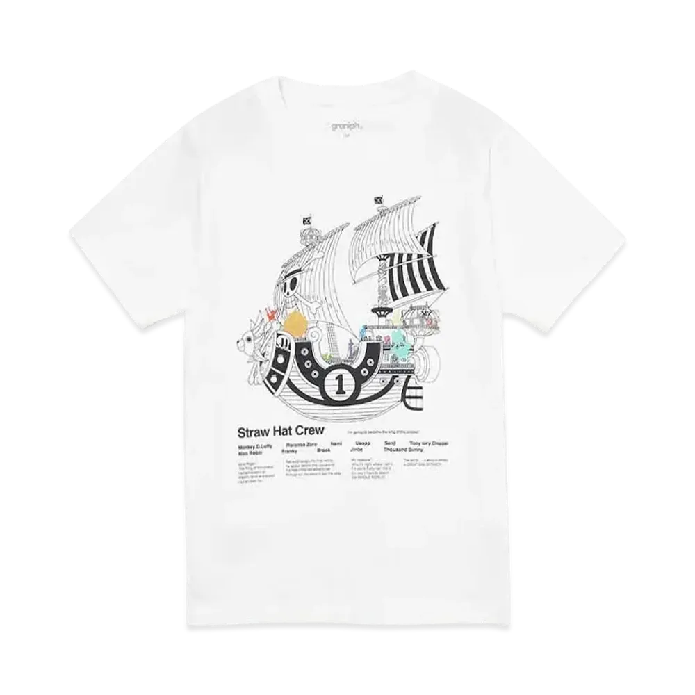 graniph x ONE PIECE Ships Across A Thousand Seas Kids T-Shirt "White"