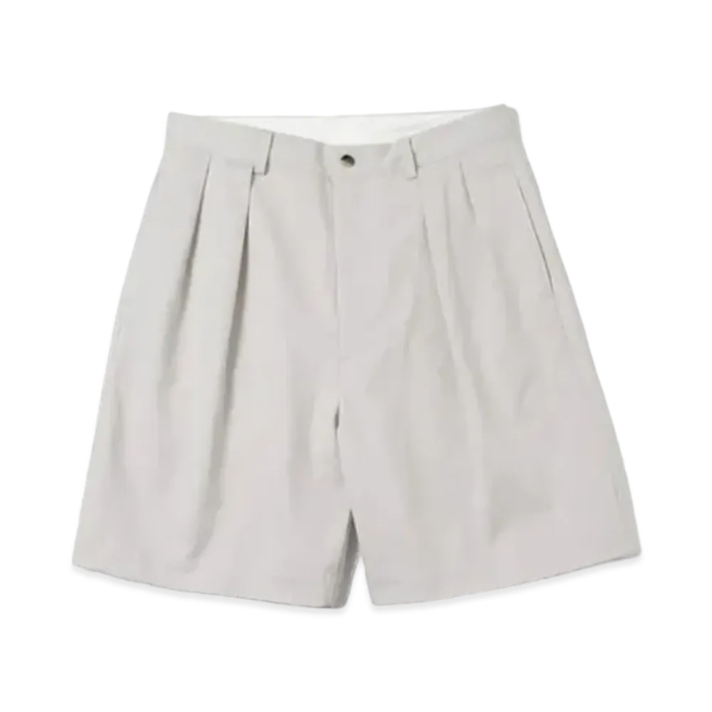 A.PRESSE Two Tuck Chino Shorts "Beige"