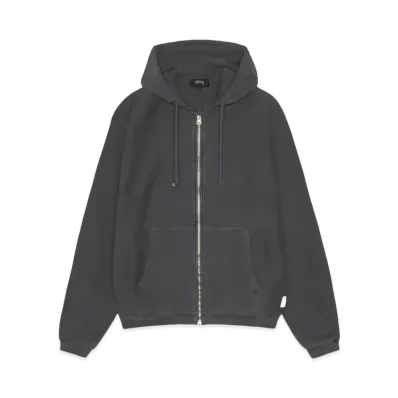 Stussy Waffle Lined Zip Hoodie "Black"