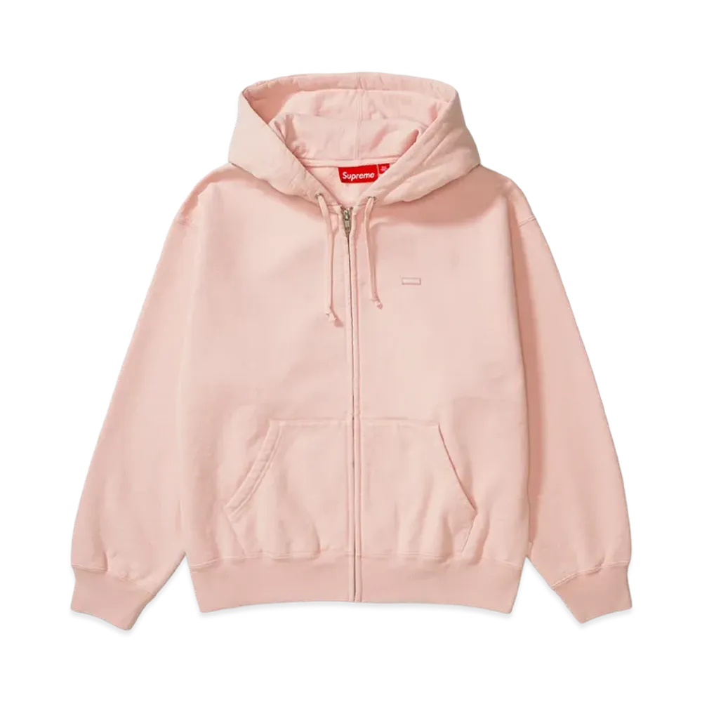 Supreme Small Box Zip Up Hooded Sweatshirt "Light Pink"