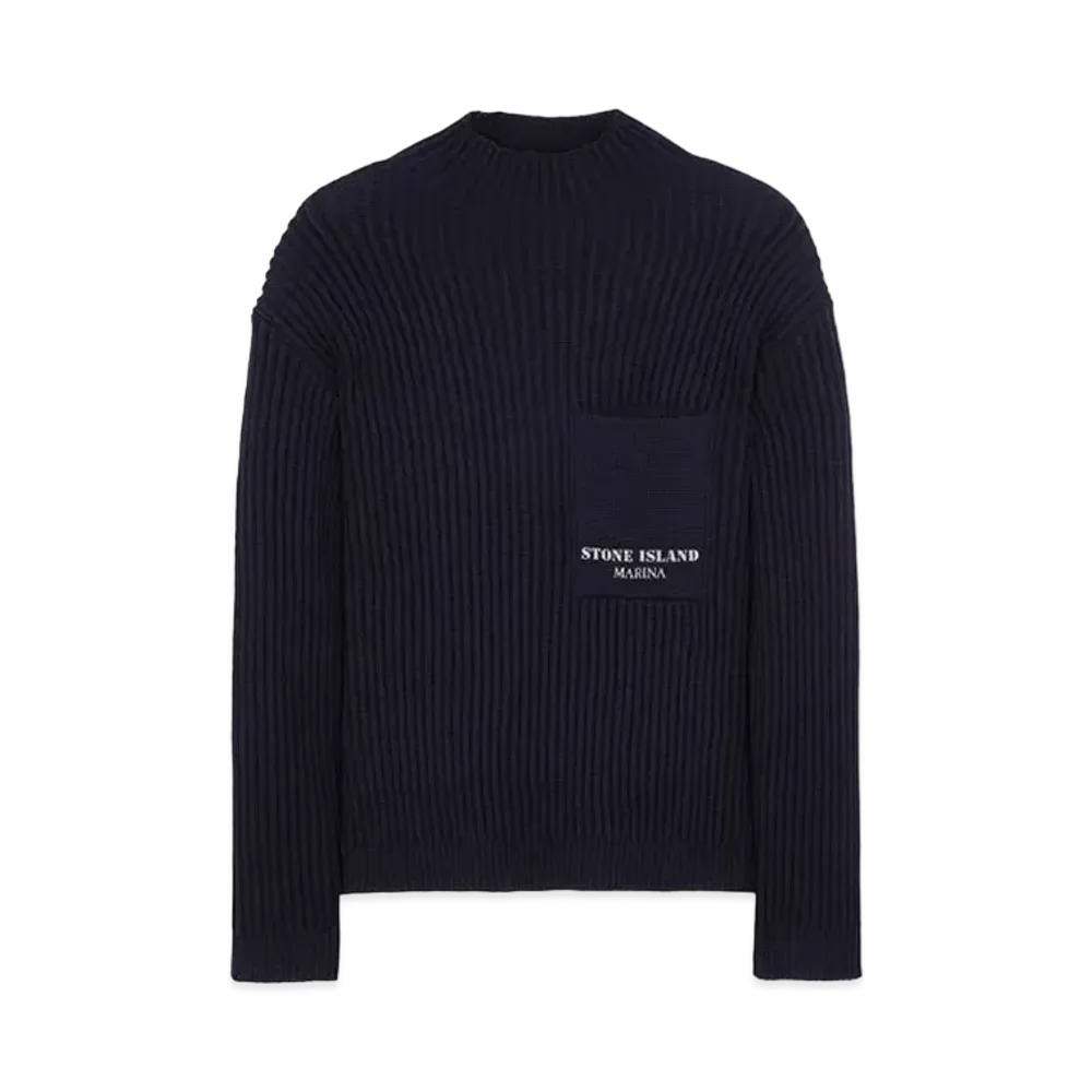 Stone Island 543Xa Marina Funnel Neck Knit "Blue"