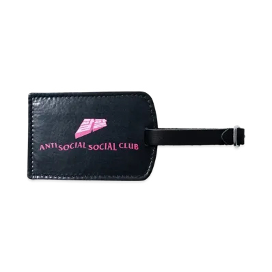 ANTI SOCIAL SOCIAL CLUB Leather Luggage Tag "Grey"