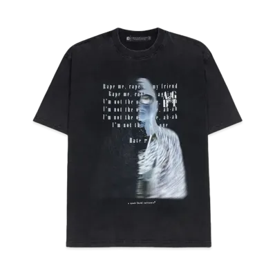 A GOOD BAD INFLUENCE RAPE ME WASHED T-SHIRT "BLACK"