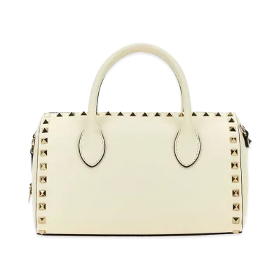 Valentino Women's Leather Rockstud Handbag "Ivory/White"