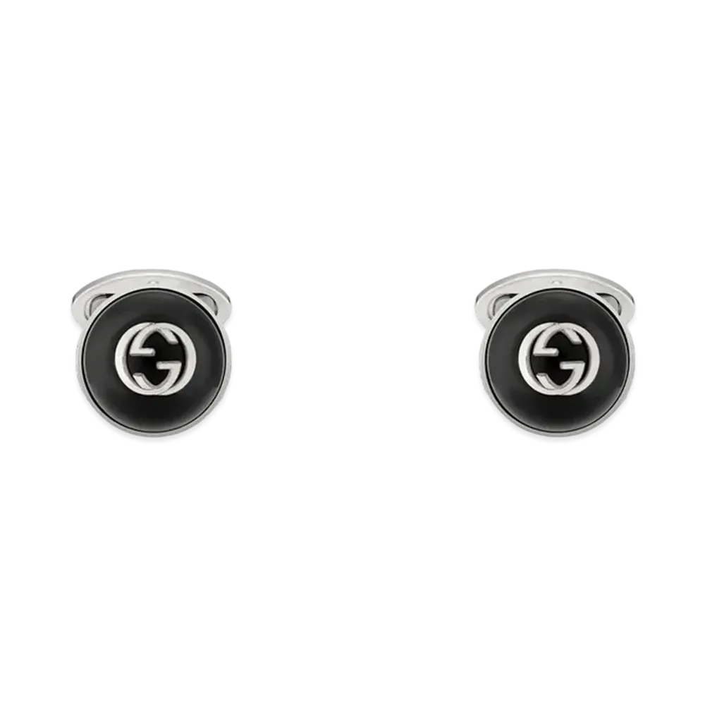 GUCCI Cufflinks Interlocking G "Silver"