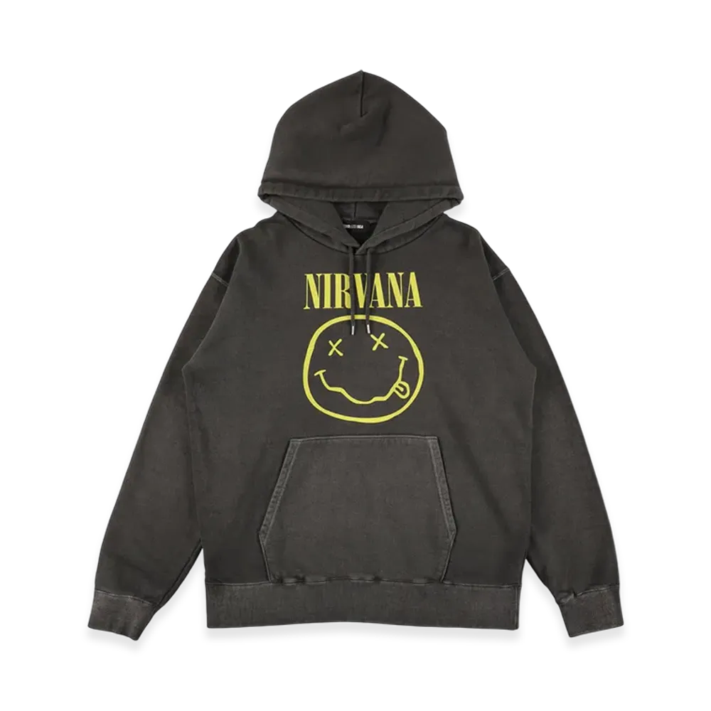 WIND AND SEA x Nirvana Smiley Hooded Sweatshirt "Charcoal"