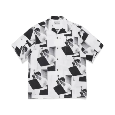 WACKO MARIA CHET BAKER / HAWAIIAN SHIRT #1 "Mono White "