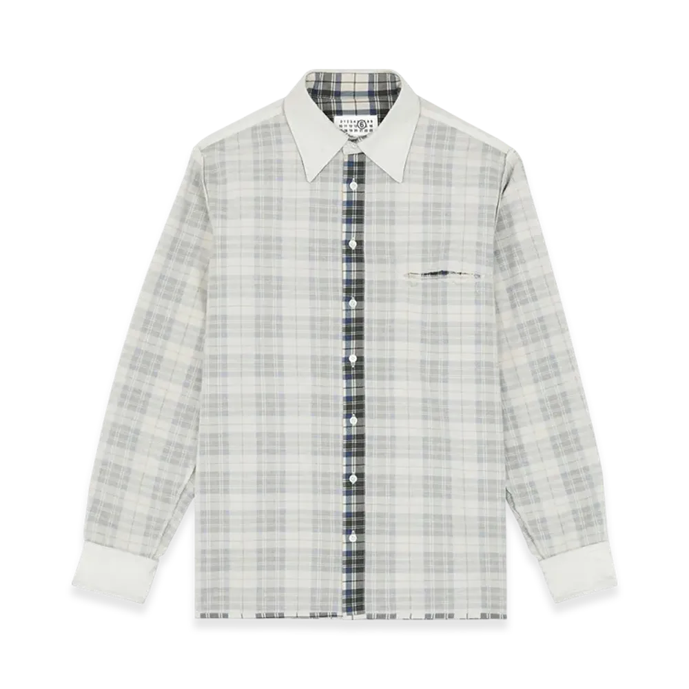 MM6 Maison Margiela Men's Check Shirt "Black/White"
