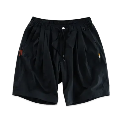 SEE SEE see see's choice Easy Double Pleated Shorts "Black/Orange"