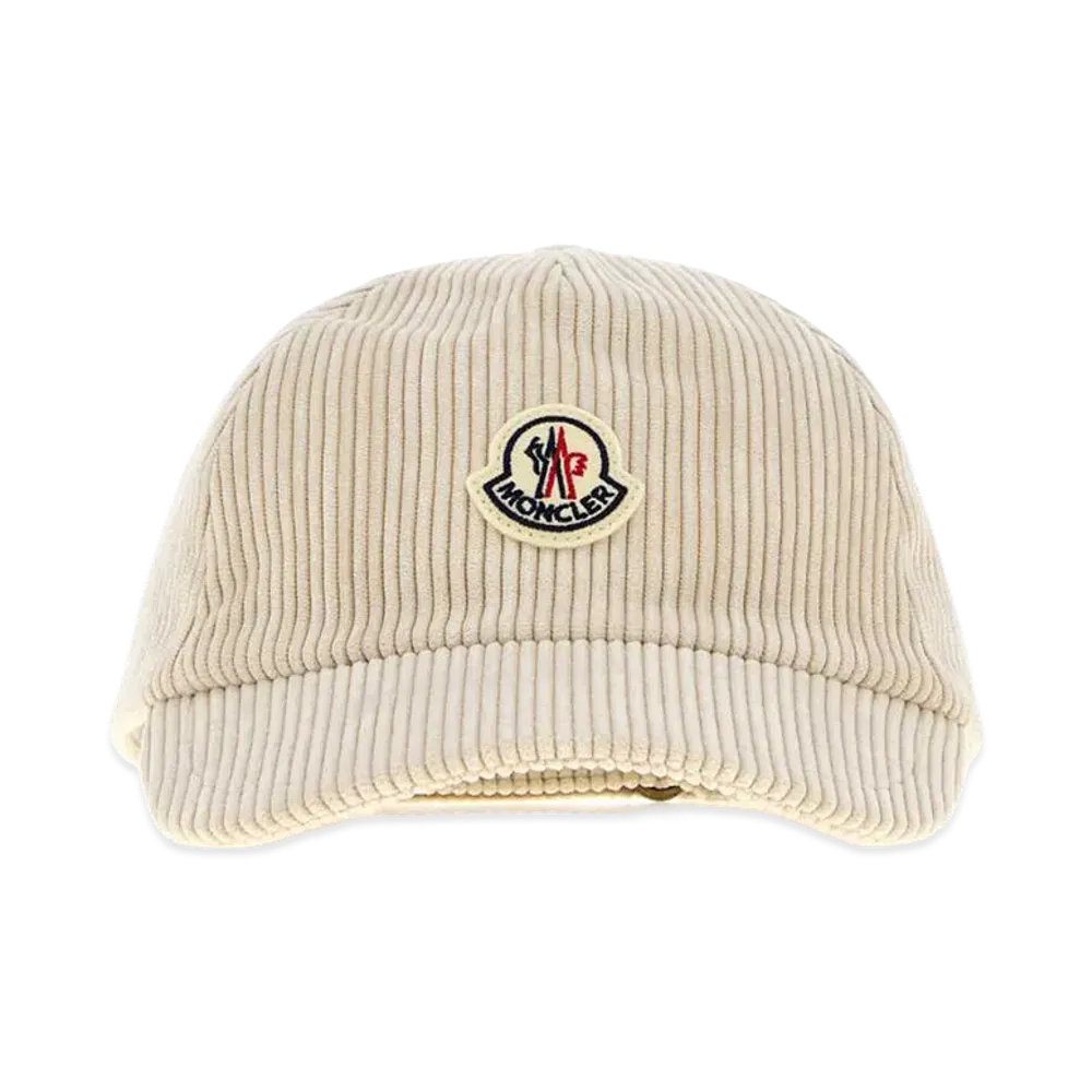 MONCLER Women's Stretch Corduroy Baseball Cap "Beige/Sand"