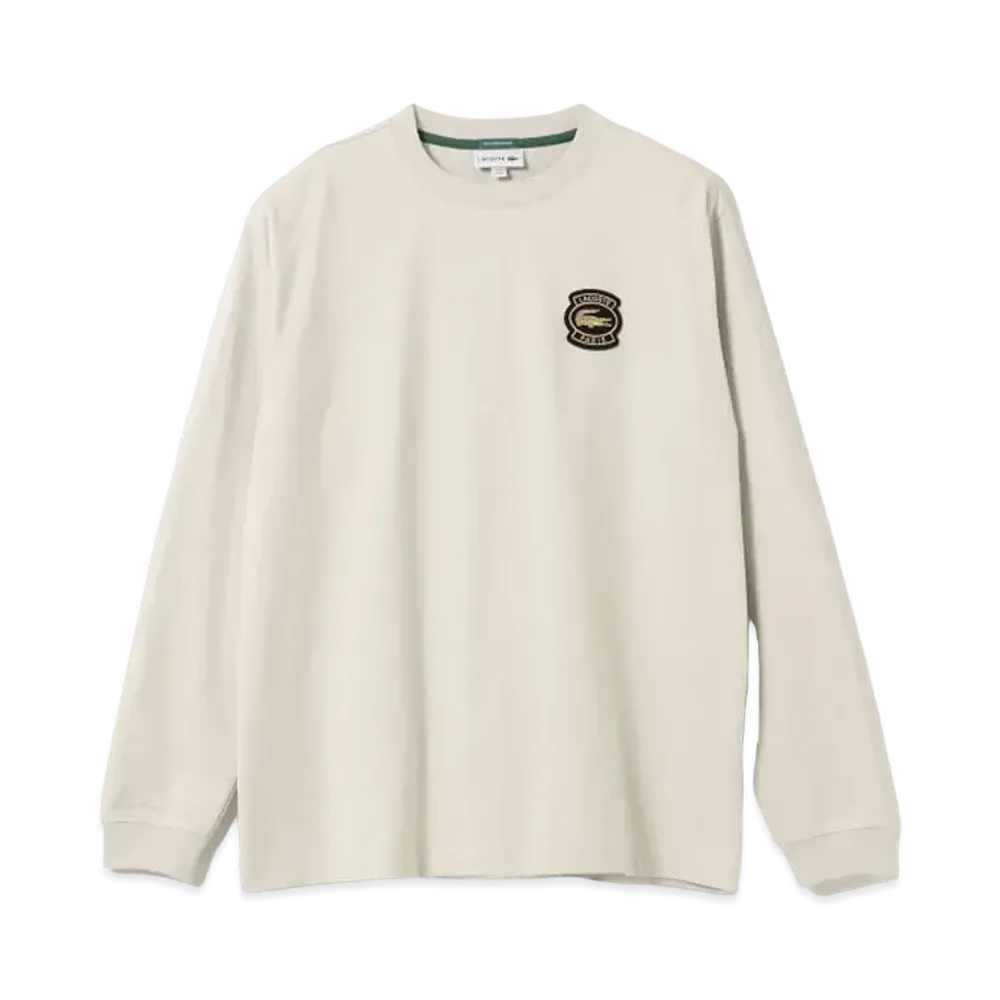 BEAMS LACOSTE for BEAM Custom Gold Badge Long Sleeve T-Shirt "Natural"