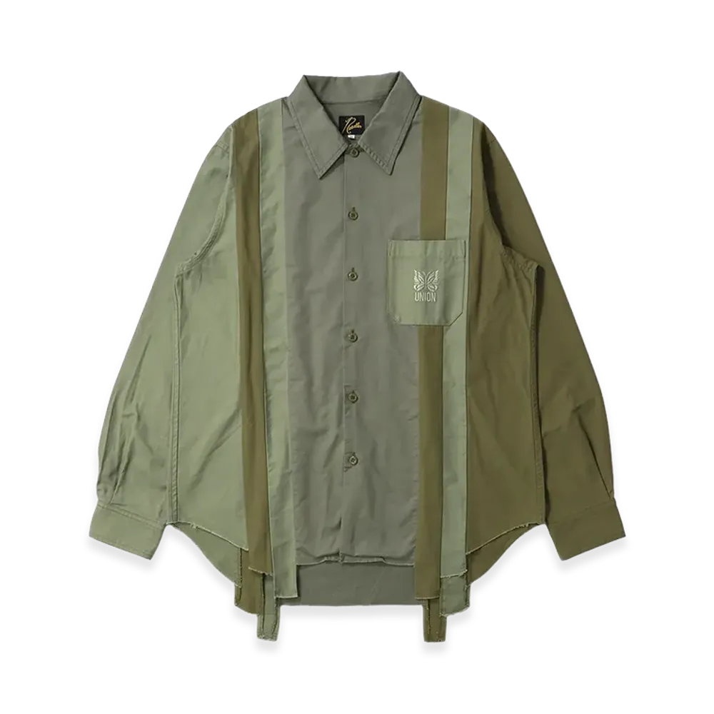 NEEDLES x UNION 5Panel SHIRT "Olive"