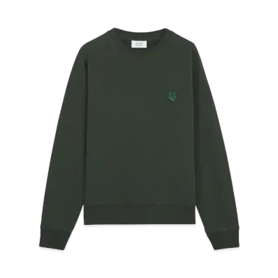 Maison Kitsune Bold Fox Head Patch Oversized Sweatshirt "Ranger Green"