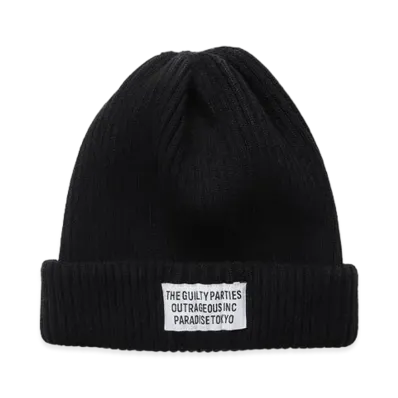 WACKO MARIA KNIT WATCH CAP (TYPE-2) "Black"