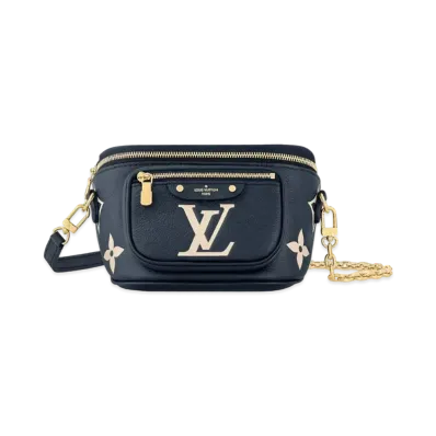 Louis Vuitton Mini Bumbag Bicolor Monogram Empreinte Leather "Navy/Creme"