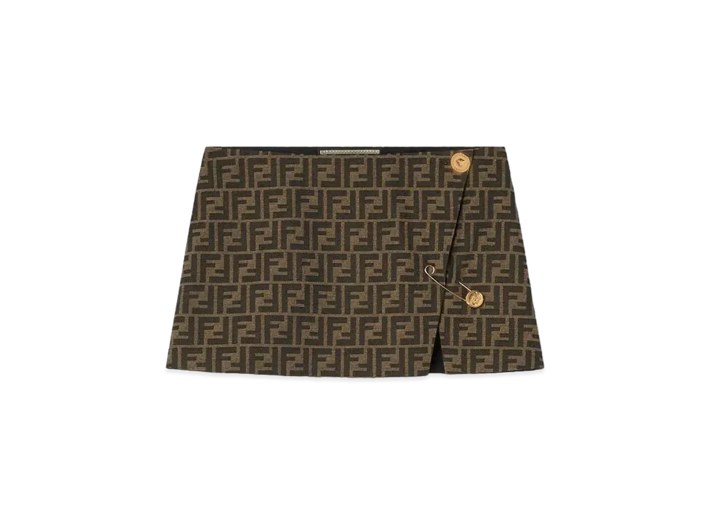 FENDI x Versace Fendace FF Mini Skirt "Brown"
