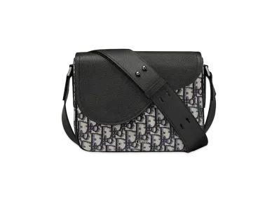 Dior Saddle Mini Messenger Bag Dior Oblique Jacquard & Grain Calfskin "Beige"