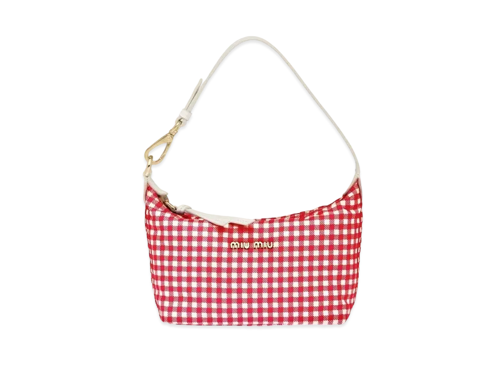 MIU MIU Miu Spirit Printed Faille Mini-Bag "Red/White"