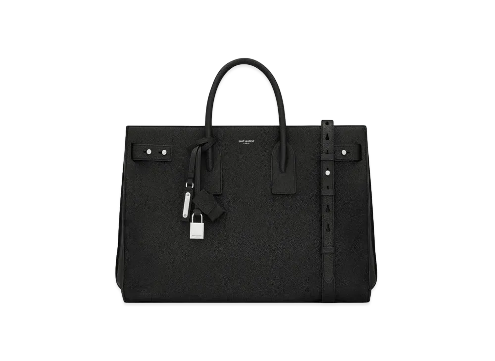 SAINT LAURENT Sac De Jour Thin Large In Grained Leather "Black"