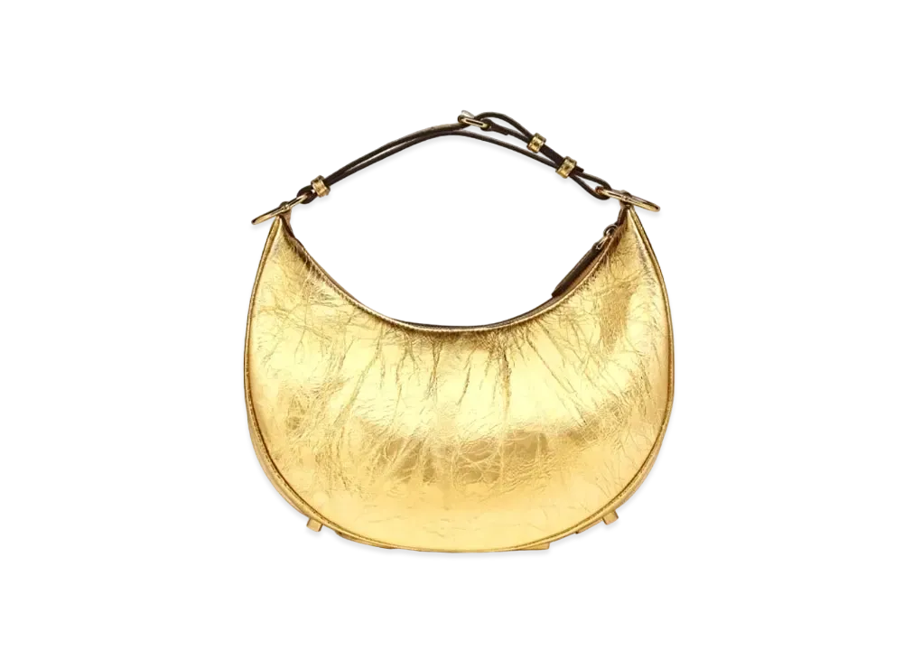FENDI Fendigraphy Small Laminate Leather Bag "Gold"