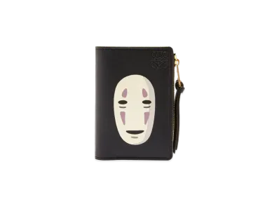 LOEWE x Spirited Away Kaonashi Slim Zip Bifold Wallet In Classic Calfskin "Black"