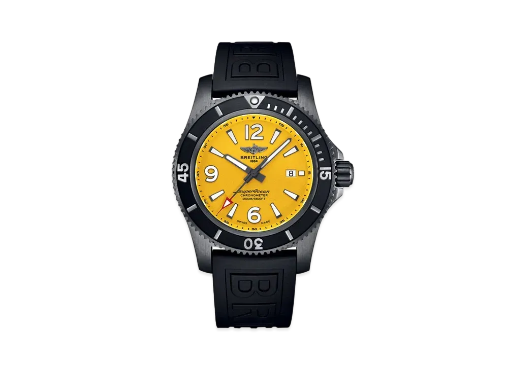 BREITLING SUPEROCEAN AUTOMATIC 46 BLACK STEEL "Yellow"