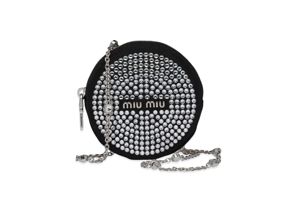 MIU MIU Shoulder Strap Satin Trick "Black"