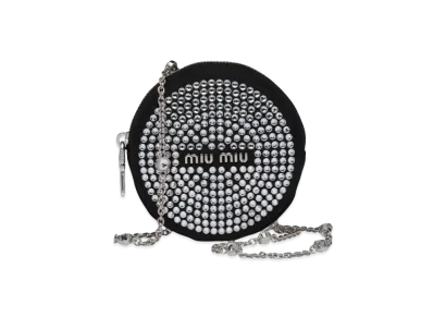 MIU MIU Shoulder Strap Satin Trick "Black"