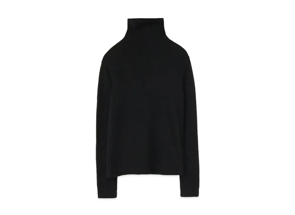Yohji Yamamoto Y's PLAIN STITCH HIGH NECK LONG SLEEVE T "Black"