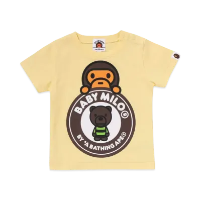 A BATHING APE Milo & Bear Busy Works Tee "Yellow"
