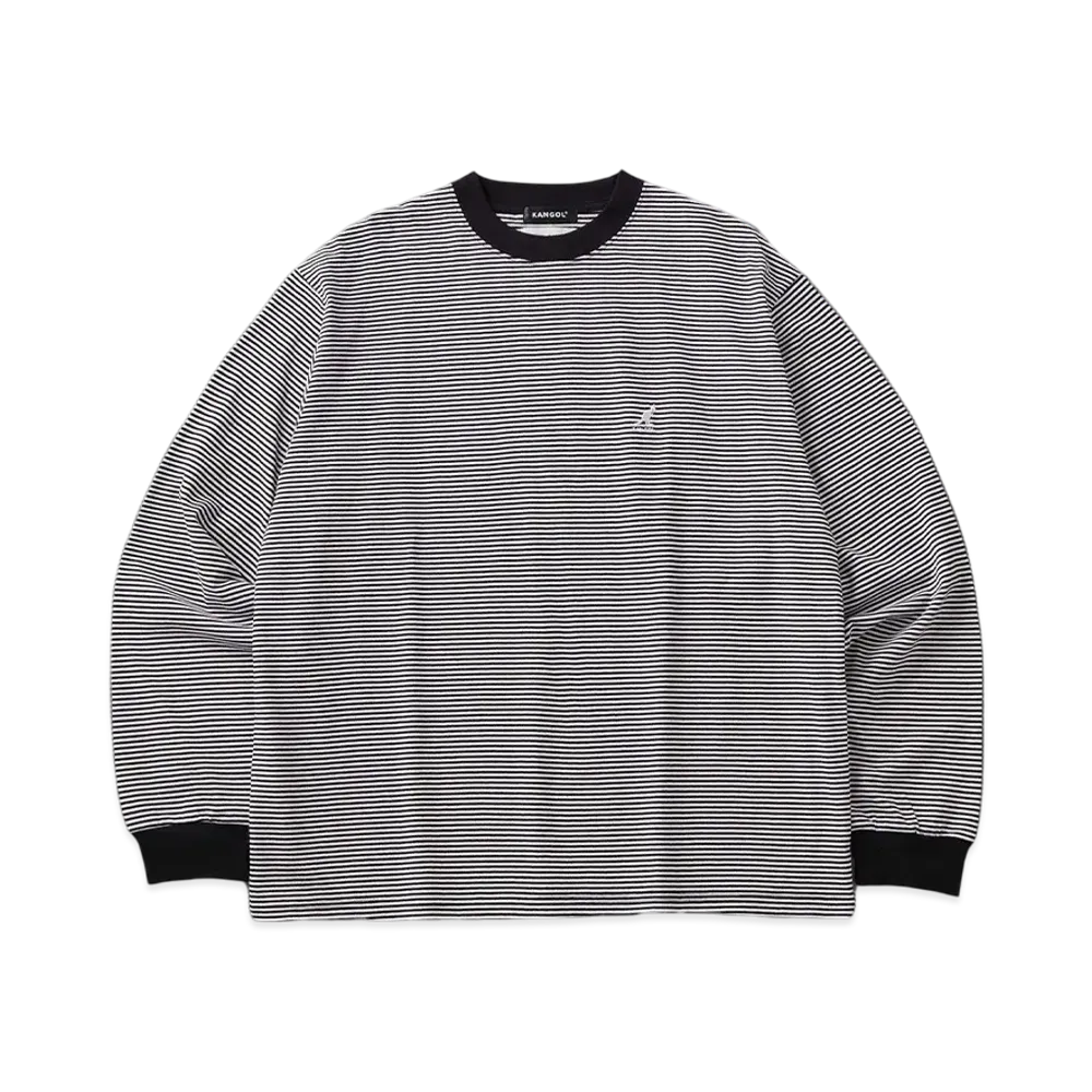 Kangol MONO-MART Exclusive Logo Oversize LS Tee "Black/White"