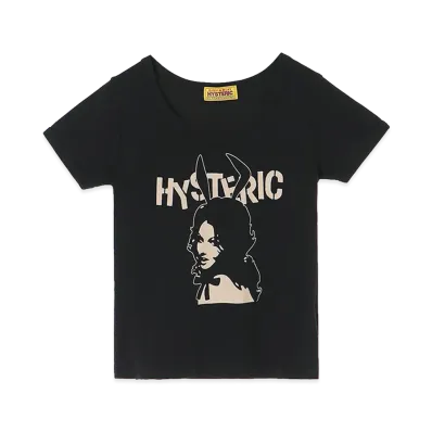 HYSTERIC GLAMOUR Women's Bunny Girl Baby Tee "Black"