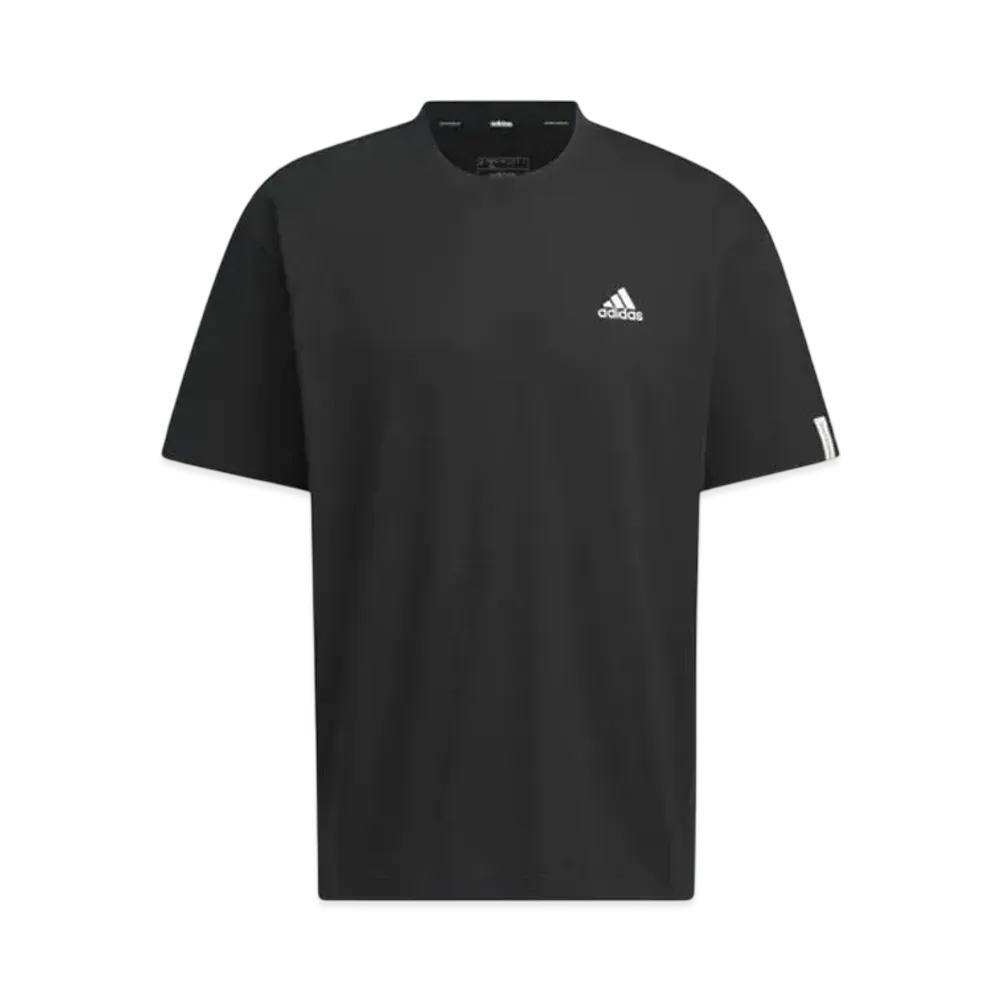 adidas Essentials Plus Loose Fit Small Logo Short Sleeve T-Shirt "Black"