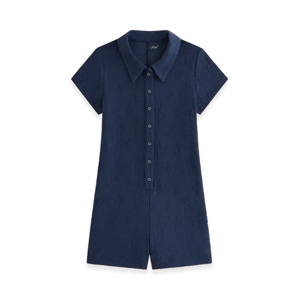 Kith Women's Rylee Crest Towel Terry Romper "Nocturnal"
