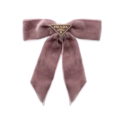 PRADA Velvet Hair Clip "Pink"
