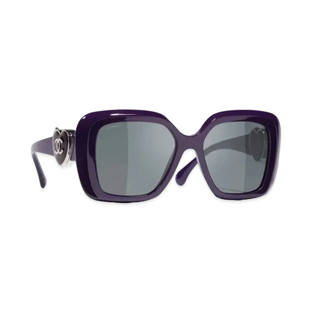 CHANEL Square Sunglasses Acetate "Purple"